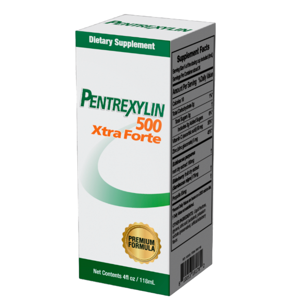 Pentrexylin 500 Xtra Forte adult immune support syrup